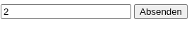 Text field with number 2 in it, drop-down showing the options + the field of value