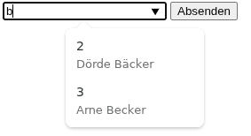 Text field with 'b' in it